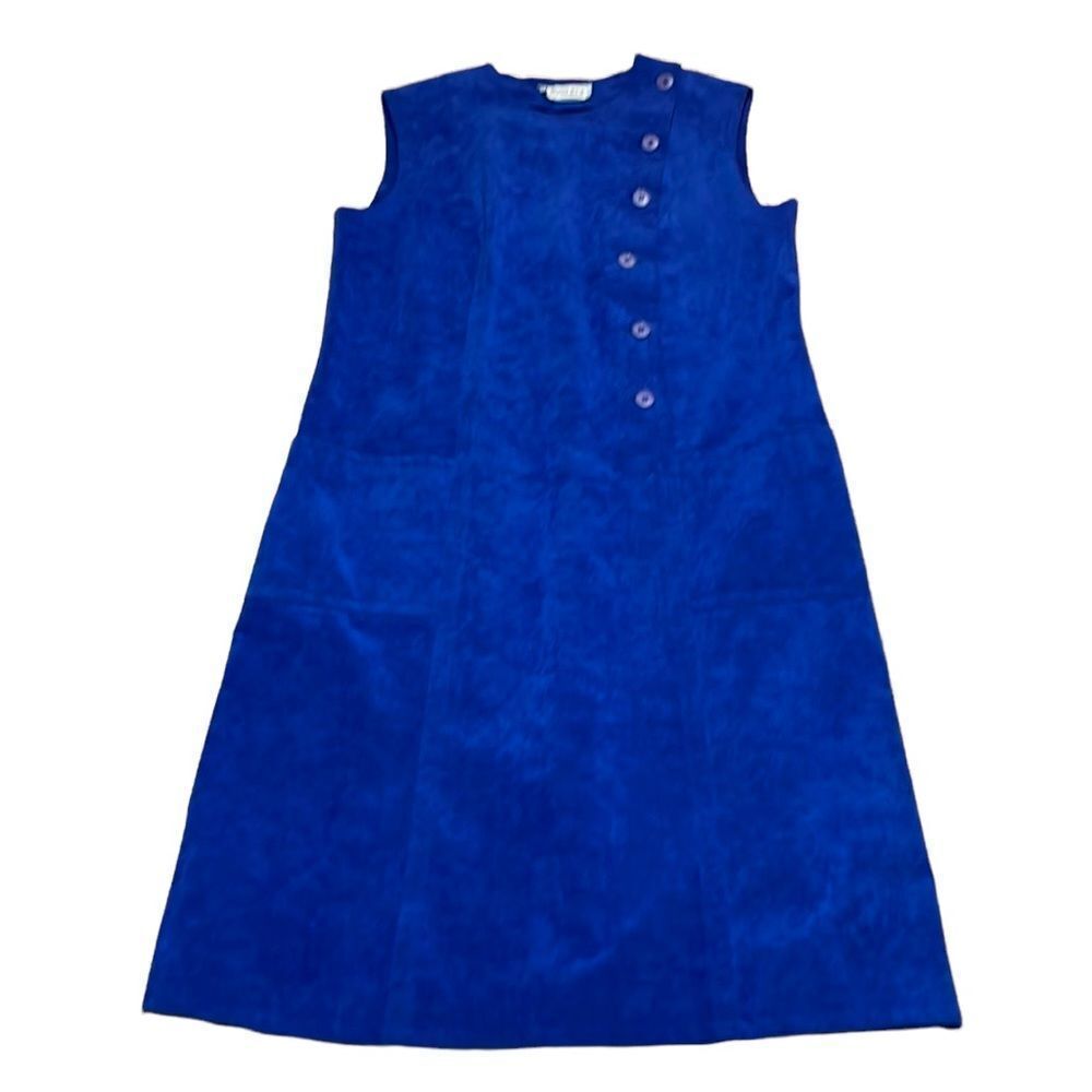 Nat Kaplan Couture Utrasuede Blue Dress, medium
